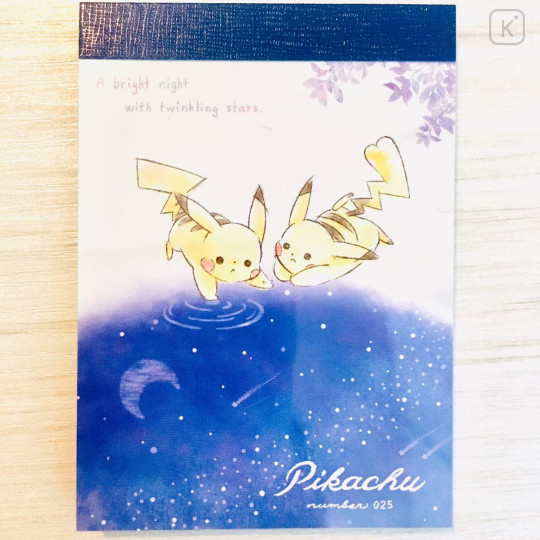 Japan Pokemon Mini Notepad - Pikachu Star Night - 2