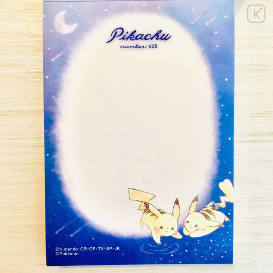 Japan Pokemon Mini Notepad - Pikachu Star Night - 3