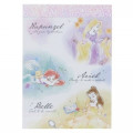 Japan Disney Mini Notepad - Princess Ariel Rapunzel Belle - 1