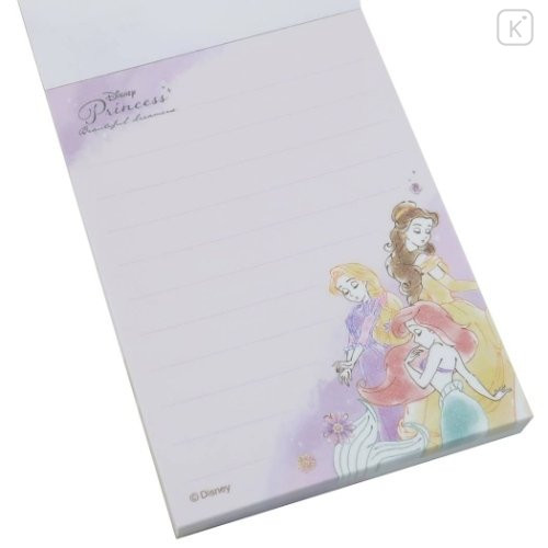 Japan Disney Mini Notepad - Princess Ariel Rapunzel Belle - 2
