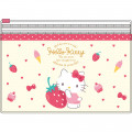 Japan Sanrio 2 Pocket Antibacterial Mask Case Clear Pouch - Hello Kitty - 1