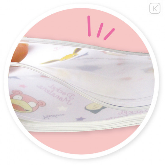 Japan Sanrio 2 Pocket Antibacterial Mask Case Clear Pouch - Hello Kitty - 2