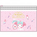 Japan Sanrio 2 Pocket Clear Zip Pouch - My Melody - 1