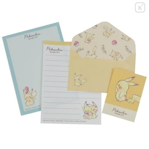 Japan Pokemon Letter Envelope Set Pikachu Number025 Kawaii Limited