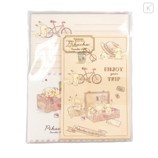 Japan Pokemon Letter Envelope Set - Pikachu Travel - 1