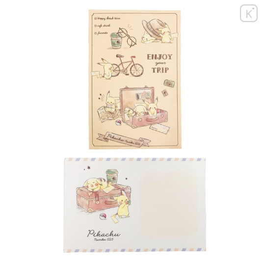 Japan Pokemon Letter Envelope Set - Pikachu Travel - 2