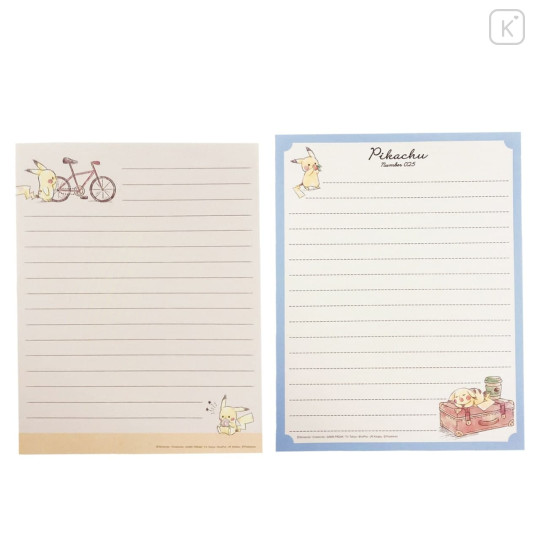 Japan Pokemon Letter Envelope Set - Pikachu Travel - 3