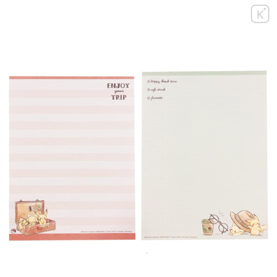 Japan Pokemon Letter Envelope Set - Pikachu Travel - 4
