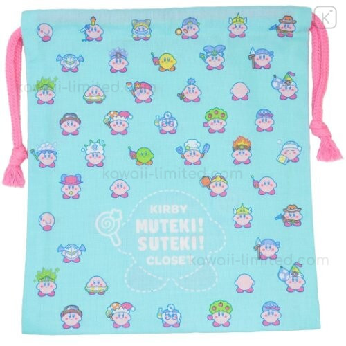 Japan Nintendo Drawstring Bag Kirby Muteki Suteki Closet Kawaii Limited