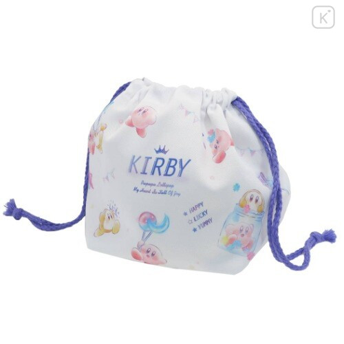 Japan Nintendo Drawstring Bag - Kirby Lollipop Lunch Bag - 1