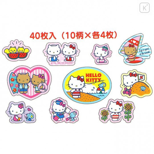 Japan Sanrio Summer Stickers with T-shirt Bag - Hello Kitty - 4