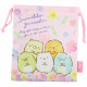 Japan Sumikko Gurashi Drawstring Bag - Pink Flora