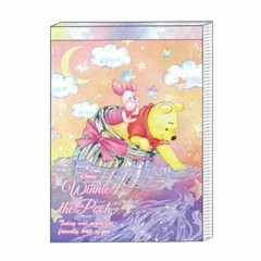 Japan Disney Mini Notepad - Winnie The Pooh & Piglet