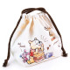 Japan Disney Drawstring Bag - Winnie the Pooh & Piglet White