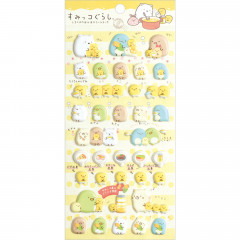 Japan San-X Sumikko Gurashi Bubble Seal Sticker - Corn Soup