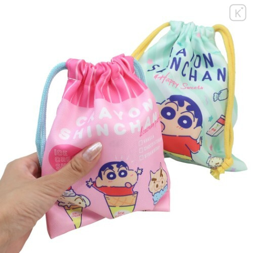 Japan Crayon Shin-chan Drawstring Bag - Ice Cream - 3