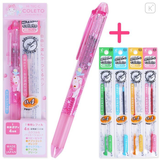 Japan Sanrio Hi-Tec-C Coleto 4 Color Multi Gel Pen - My Melody - 1