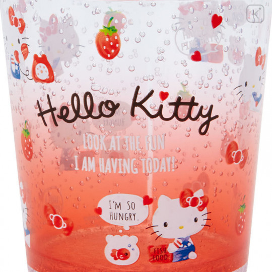 Japan Sanrio Clear Plastic Tumbler - Hello Kitty - 3