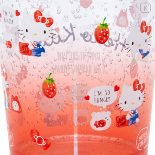 Japan Sanrio Clear Plastic Tumbler - Hello Kitty - 4