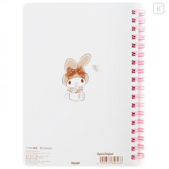 Japan Sanrio B6 Twin Ring Notebook - My Melody - 2