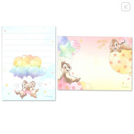 Japan Disney Mini Notepad - Chip & Dale Balloon - 2
