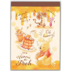 Japan Disney Mini Notepad - Winnie the Pooh & Dessert