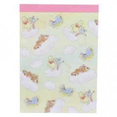 Japan Disney Mini Notepad - Winnie the Pooh & Friends Sky