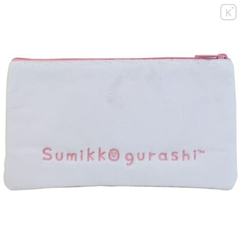 Japan Sumikko Gurashi Stuffy Flat Pouch (M) - Shirokuma - 4