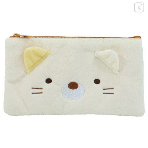 Japan San-X Sumikko Gurashi Stuffy Flat Pouch (M) - Cat - 1