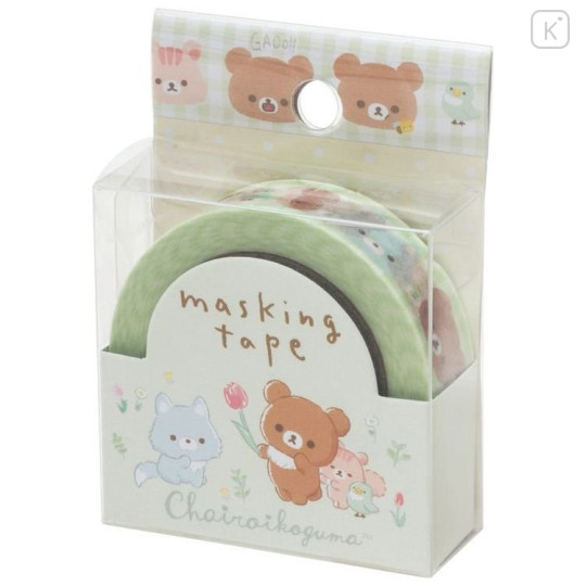Japan San-X Washi Masking Tape - Chairoikoguma - 1
