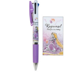 Japan Disney Jetstream 3 Color Multi Ball Pen - Rapunzel Purple