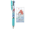 Japan Disney Jetstream 3 Color Multi Ball Pen - Little Mermaid Ariel Turquoise - 1
