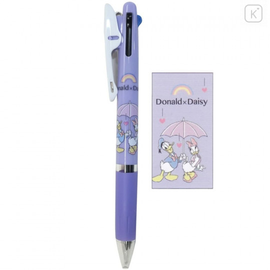 Japan Disney Jetstream 3 Color Multi Ball Pen - Donald & Daisy Duck - 1