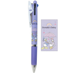 Japan Disney Jetstream 3 Color Multi Ball Pen - Donald & Daisy Duck