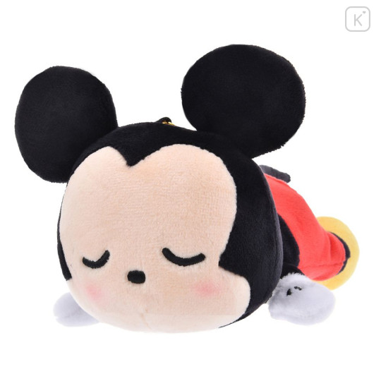 Japan Disney Store Plush Mascot Keychain - Mickey : Koro Koro Style Sleeping Friend - 1
