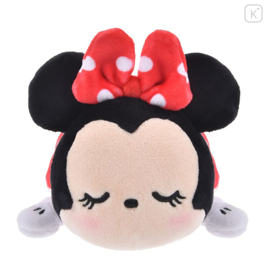 Japan Disney Store Plush Mascot Keychain - Minnie : Koro Koro Style Sleeping Friend - 2