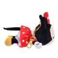 Japan Disney Store Plush Mascot Keychain - Minnie : Koro Koro Style Sleeping Friend - 4
