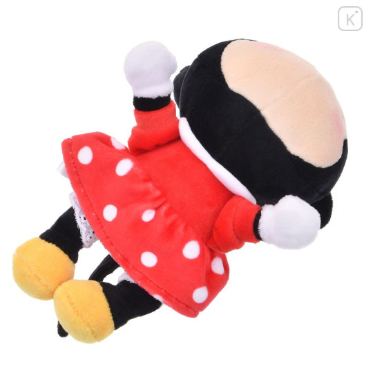 Japan Disney Store Plush Mascot Keychain - Minnie : Koro Koro Style Sleeping Friend - 6