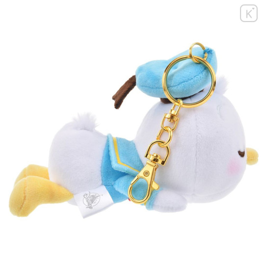 Japan Disney Store Plush Mascot Keychain - Donald : Koro Koro Style Sleeping Friend - 4