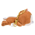Japan Disney Store Plush Mascot Keychain - Chip : Koro Koro Style Sleeping Friend - 4