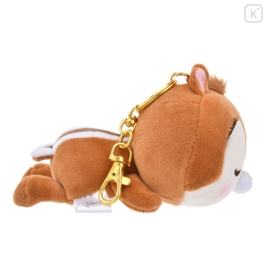 Japan Disney Store Plush Mascot Keychain - Dale : Koro Koro Style Sleeping Friend - 4