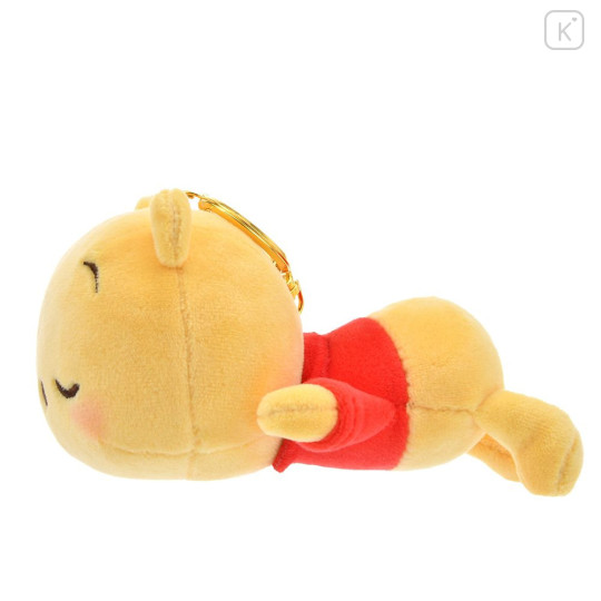 Japan Disney Store Plush Mascot Keychain - Pooh : Koro Koro Style Sleeping Friend - 3