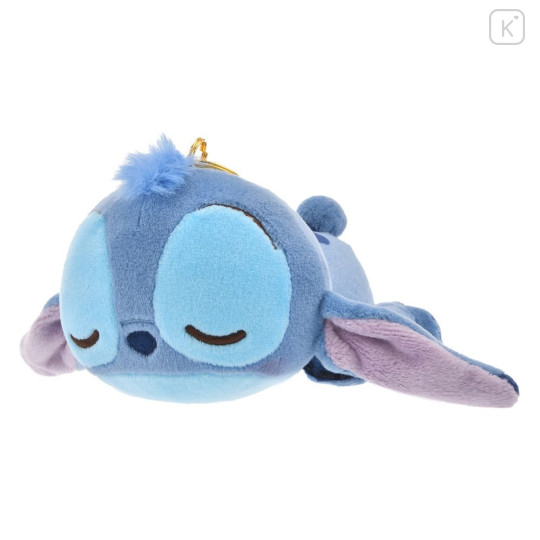 Japan Disney Store Plush Mascot Keychain - Stitch : Koro Koro Style Sleeping Friend - 1
