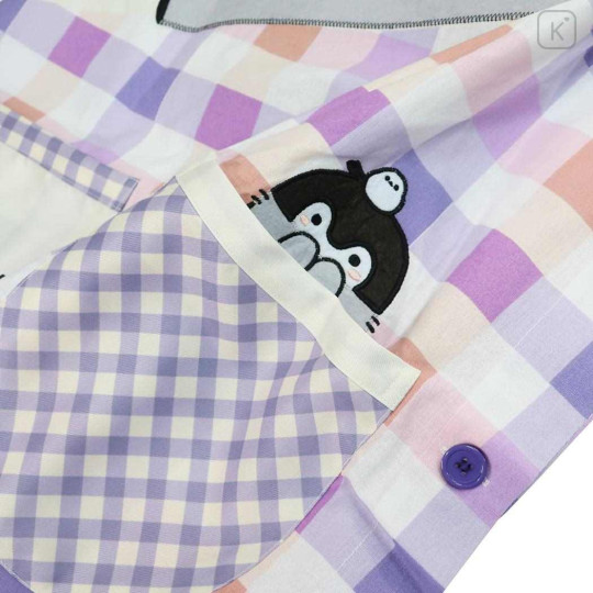 Japan Koupen Chan Apron - Purple Gingham - 3