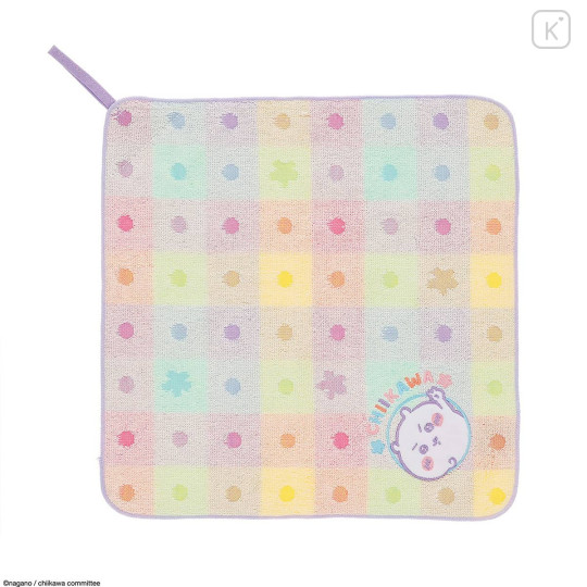 Japan Chiikawa Hand Towel with Loop - Chiikawa : Colorful Pastel Dot - 1