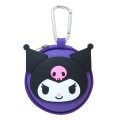 Japan Sanrio Mini Round Accessory Pouch - Kuromi : Purple - 1