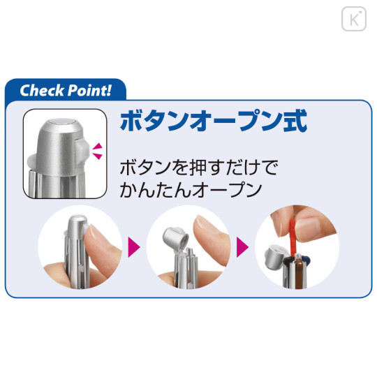 Japan Pilot Hi-Tec-C Coleto 1000 4 Color Barrel - Black - 2