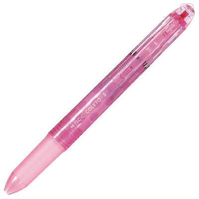Japan Pilot Hi-Tec-C Coleto 5 Color Barrel - Dot Pink - 1