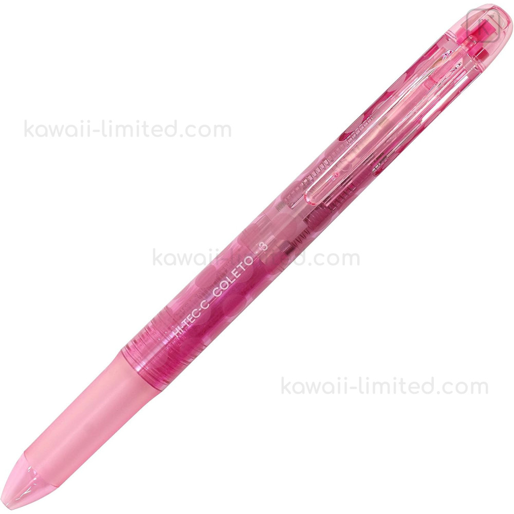 Japan Pilot Hi-Tec-C Coleto 3 Color Barrel - Dot Pink | Kawaii Limited
