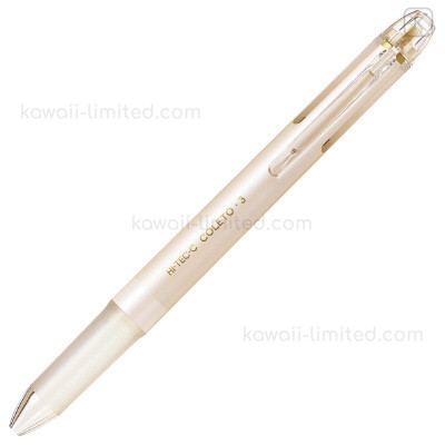 Japan Pilot Hi-Tec-C Coleto 3 Color Barrel - Cream Pearl | Kawaii
